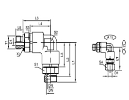 DG 208-R 90°滾珠軸承雙旋轉(zhuǎn)接頭、PARKER接頭、PARKER卡套接頭