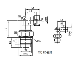 DVWE-R 90°滑動(dòng)軸承旋轉(zhuǎn)接頭、PARKER接頭、PARKER卡套接頭