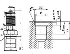 測壓接頭 EMA3 外螺紋測試點(diǎn)接頭 - 連接螺紋M16x2、PARKER卡套接頭、PARKER接頭