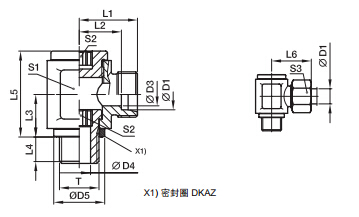 DSVW-M 低壓鉸接式接頭-公制螺紋金屬密封、PARKER卡套接頭、parker球閥