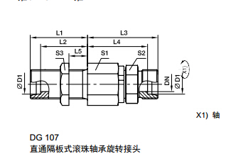 DG 隔板式滾珠軸承旋轉接頭、parker球閥、PARKER卡套接頭