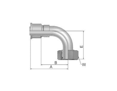 Parker膠管派克膠管接頭26系列1CF26公制24°錐內(nèi)螺紋帶O形圈 輕系列 90°接頭、parker球閥、PARKER接頭