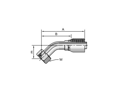 Parker膠管派克膠管接頭43系列1CE43公制24°錐內(nèi)螺紋帶O形圈 輕系列 45°接頭、parker球閥、PARKER接頭